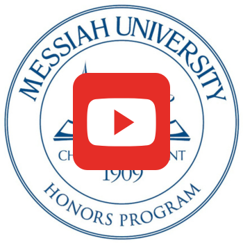 Seal that reads Messiah University Honors Program. A youtube play button is in the middle indicating that this is a video